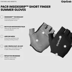 PACR InsideGrip Short Finger Summer Cycling Gloves
