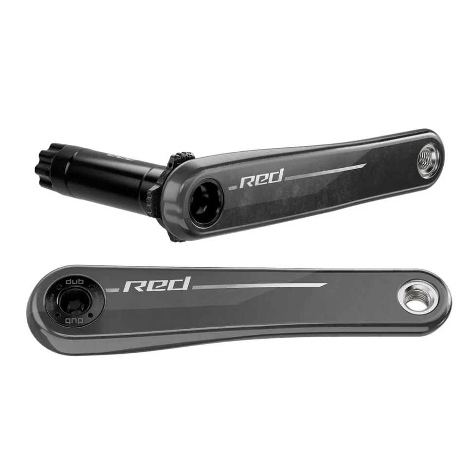 Red XPLR E1 Wide DUB Crank Arm Set